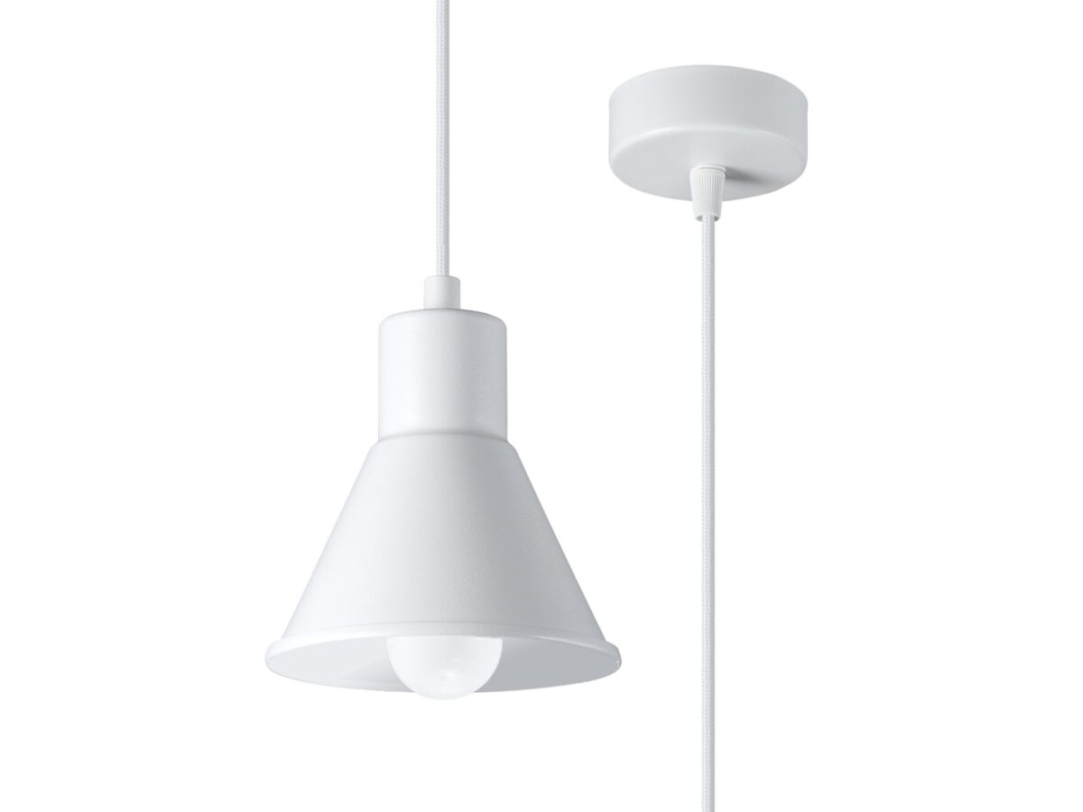 Klasyczna Biała Lampa Wisząca Uniwersalny Design TRITON 1