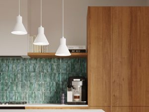 Miniaturka 6 - Aranżacja jadalni z białymi lampami LED nad blatem