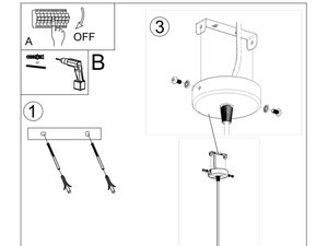 Miniaturka 8 - Instrukcja montażu pojedynczej lampy wiszącej LED