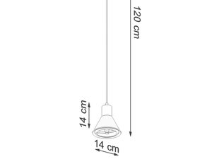 Miniaturka 6 - Lampa wisząca LED z czarnym stożkowym kloszem