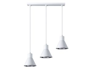 Miniaturka 8 - Designerska biała lampa wisząca z trzema punktami świetlnymi