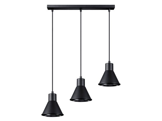 THOR 3 Lampa Wisząca z Trzema Kloszami