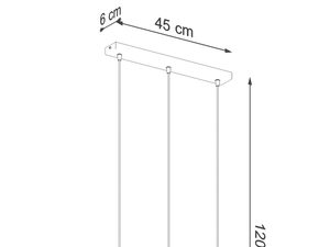 Miniaturka 6 - Rysunek techniczny lampy wiszącej LED,