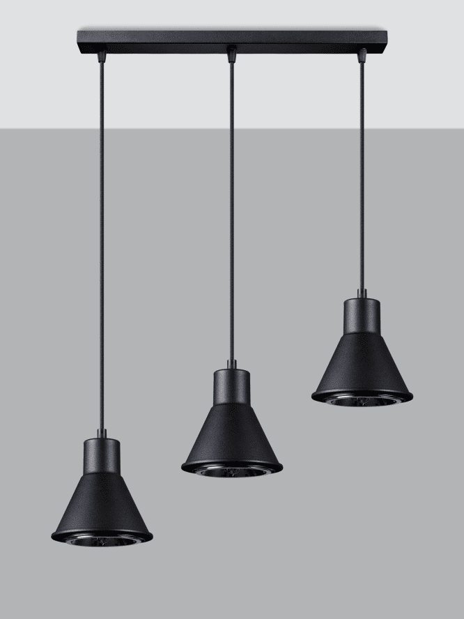THOR 3 Lampa Wisząca z Trzema Kloszami