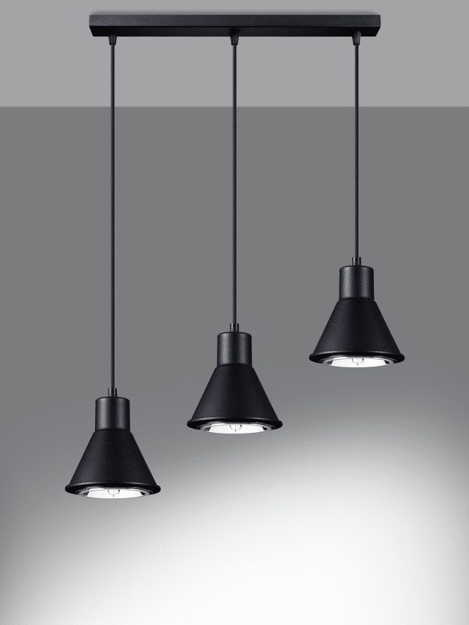 THOR 3 Lampa Wisząca z Trzema Kloszami