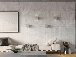 Miniaturka 4 - Aranżacja salonu z kilkoma prostymi kinkietami betonowymi