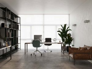 Miniaturka 3 - Przestronne biuro z betonowym kinkietem na ścianie