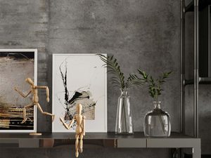 Miniaturka 5 - Salon w stylu industrialnym z betonowym kinkietem LED