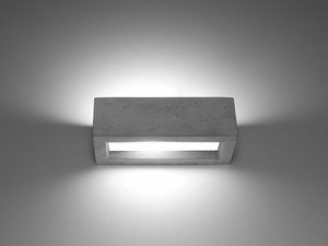 Miniaturka 2 - Kinkiet prostokątny LED z betonu świecący światłem pośrednim