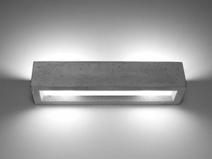 Miniaturka 2 - Podłużna betonowa lampa ścienna LED z dwoma źródłami światła