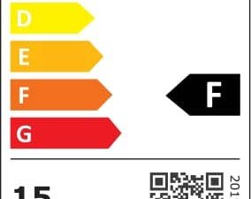 Miniaturka 8 - Etykieta efektywności energetycznej lampy – klasa F
