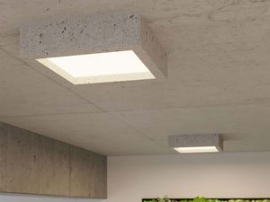 Miniaturka 3 - Plafon LED sufitowy w kwadratowym kształcie w nowoczesnym holu