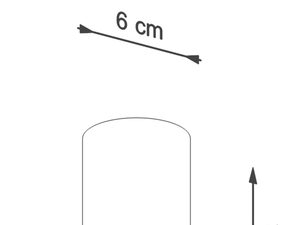 Miniaturka 12 - Rysunek techniczny krótkiej tuby LED, wysokość 10 cm