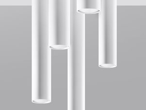 Miniaturka 5 - Białe tuby LED w aranżacji świetlnej w stylu skandynawskim