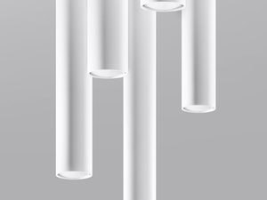 Miniaturka 5 - Białe tuby LED w nowoczesnej aranżacji sufitowej