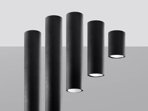 Miniaturka 10 - Lampa sufitowa LED z czarnymi tubami w stylu nowoczesnym