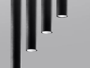 Miniaturka 9 - Czarne tuby LED z podświetleniem punktowym, styl industrialny