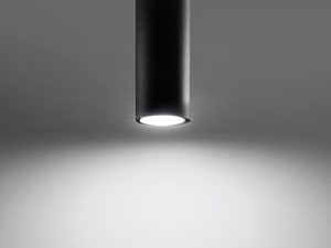 Miniaturka 8 - Nowoczesna tuba LED czarna, montaż sufitowy