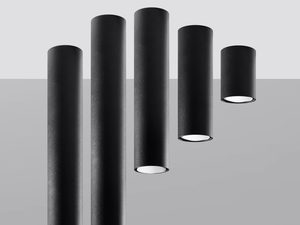 Miniaturka 4 - Nowoczesna lampa wisząca z pięcioma czarnymi tubami LED