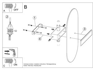 Miniaturka 7 - Instrukcja montażu kinkietu o opływowym kształcie