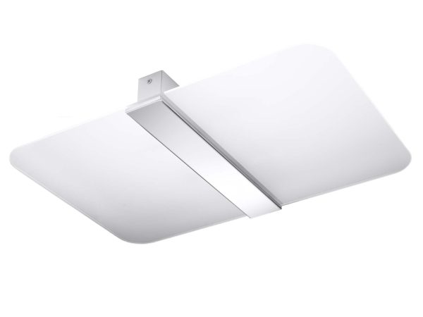 Kwadratowa oprawa sufitowa LED z matowego szkła