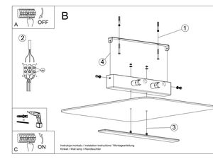Miniaturka 7 - Instrukcja montażu lampy sufitowej z płaską oprawą