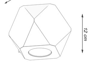 Miniaturka 6 - Rysunek techniczny drewnianej lampy o formie wielościanu