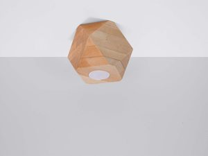 Miniaturka 1 - Stylowa oprawa LED z drewna w formie wielościanu