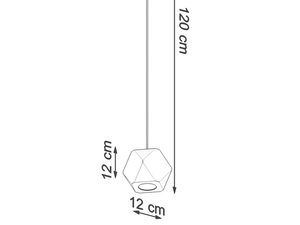 Miniaturka 6 - Rysunek techniczny pojedynczego drewnianego zwisu – długość 120 cm