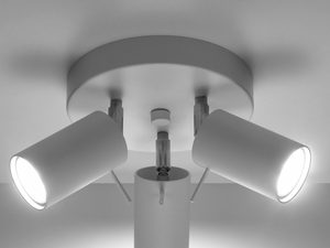 Miniaturka 2 - Plafon LED szary z trzema reflektorami na okrągłej podstawie