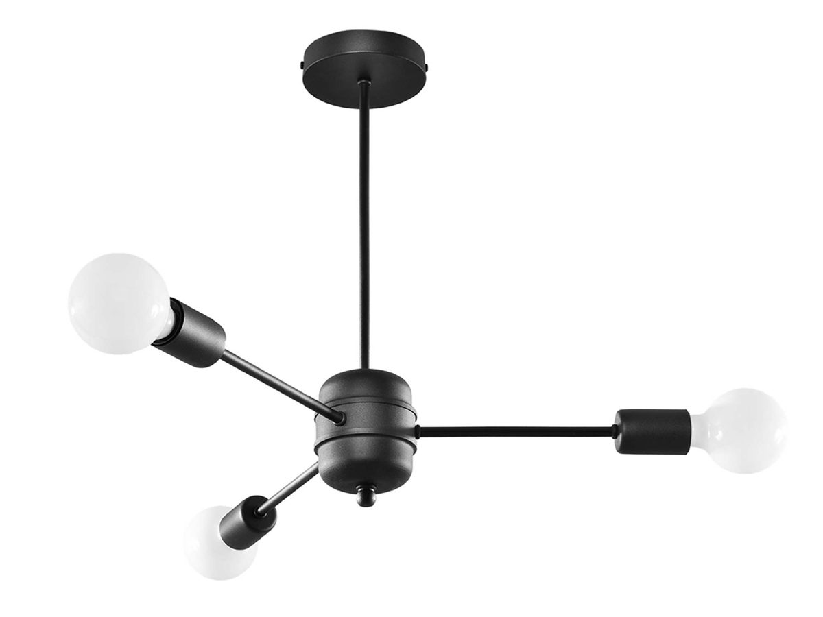 Nowoczesny Żyrandol Loftowy LAGO 3 czarny