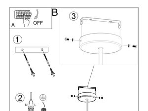 Miniaturka 7 - Instrukcja montażu sufitowej lampy o 3 ramionach LED