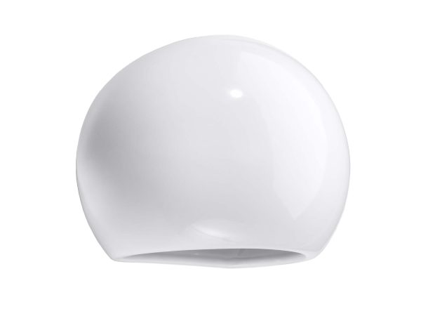 Designerski biały kinkiet z błyszczącą powierzchnią w stylu modern classic