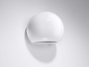 Miniaturka 1 - Nowoczesny kinkiet LED w kształcie połowy kuli z połyskiem