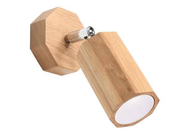 Drewniany kinkiet LED