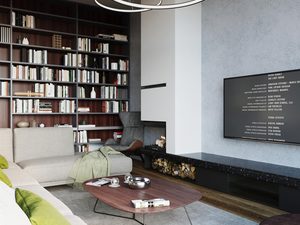 Miniaturka 3 - Lampa LED z podwójnym pierścieniem do salonu z wysokim sufitem