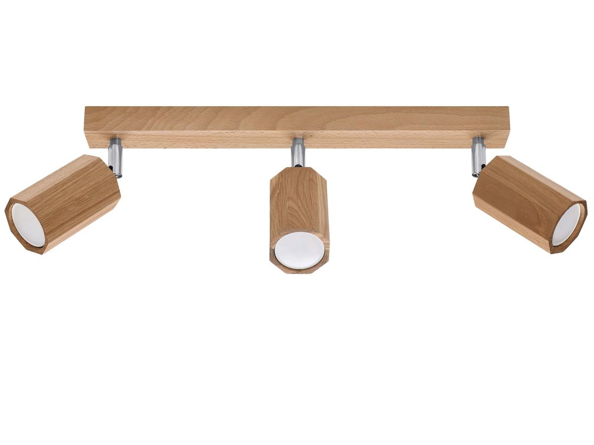 ZION 3-punktowy plafon elegancja drewna