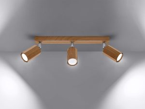 Miniaturka 2 - Podwójna szyna LED w kolorze drewna z ciepłym światłem
