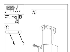 Miniaturka 6 - Rysunek montażu tuby sufitowej LED z mocowaniem