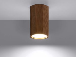 Miniaturka 2 - Lampa sufitowa LED z kwadratową obudową z drewna