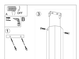 Miniaturka 6 - Schemat montażu kinkietu ściennego LED w stylu nowoczesnym