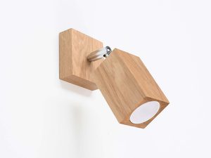 Miniaturka 1 - Widok kinkietu LED w stylu minimalistycznym z jasnego drewna