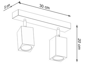 Miniaturka 6 - Rysunek techniczny listwy LED o długości 30 cm
