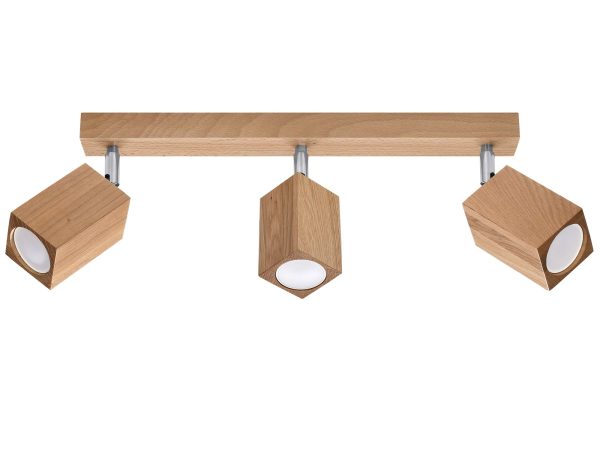 Zbliżenie na lampę sufitową LED z obrotowymi reflektorami