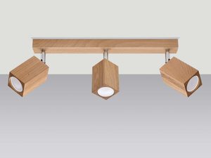 Miniaturka 1 - Szyna oświetleniowa LED z reflektorami w drewnianej oprawie