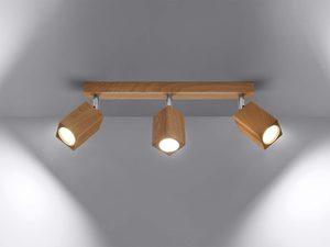 Miniaturka 2 - Drewniana listwa LED z trzema punktami świetlnymi skierowanymi w dół