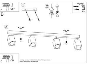 Miniaturka 7 - Instrukcja montażu listwy LED z czterema reflektorami