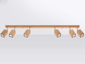 Miniaturka 1 - Szyna oświetleniowa LED z sześcioma punktami w kolorze drewna