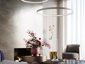 Miniaturka 21 - Nowoczesna lampa LED w białym kolorze do salonu