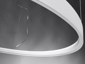 Miniaturka 23 - Designerska lampa LED z podwójnym pierścieniem do nowoczesnych wnętrz